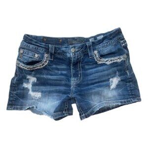 MISS ME! Embellished DISTRESSED Easy Shorts Tag 29 measured 30x3.5"